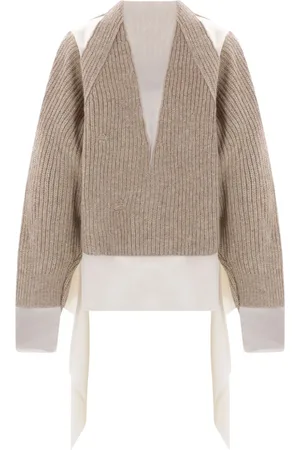 UNDERCOVER Ribstrikket sweater med V-hals