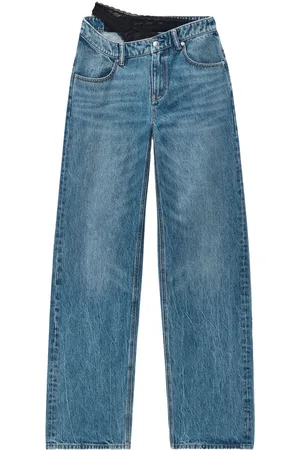 Alexander Wang Jeans med asymmetrisk blondetalje