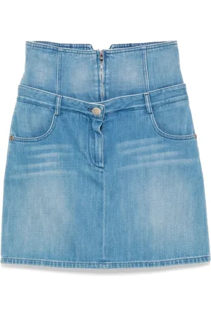 CHANEL Denimnederdel med paneler fra 2010