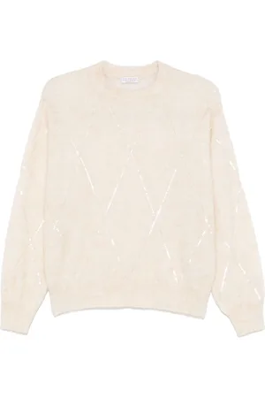 Brunello Cucinelli Sweater med pailletudsmykning