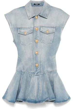 Balmain Kort kjole i denim