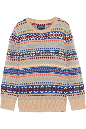 Ralph Lauren Intarsia-strikket Fair Isle-sweater