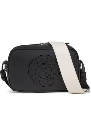Karl Lagerfeld K/Circle crossbody-taske med perforeret logo