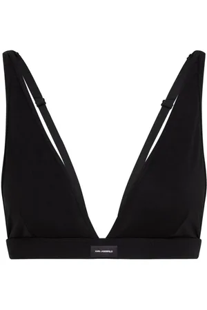 Karl Lagerfeld Bh-top med dyb udskæring og Essential-logo