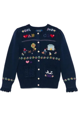Ralph Lauren Cardigan med broderet motiv