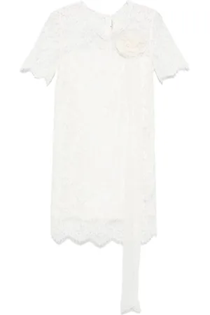 ERMANNO SCERVINO Kort kjole med blomstret blonder
