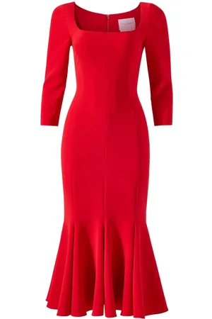 Carolina Herrera Mellemlang Trumpet kjole