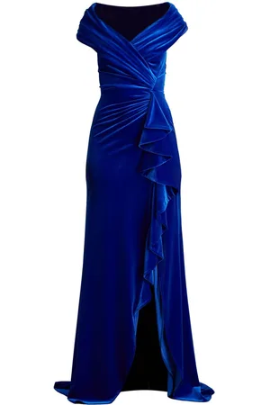 Tadashi Shoji Draperet Alvarez Waterfall kjole i velour