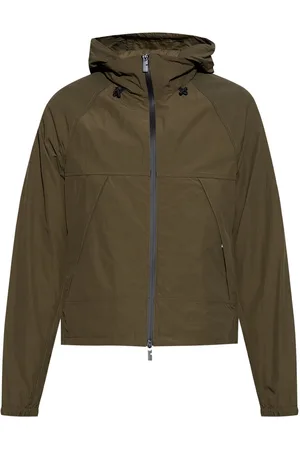Burberry Jakke med hætte og logotryk og lynlås