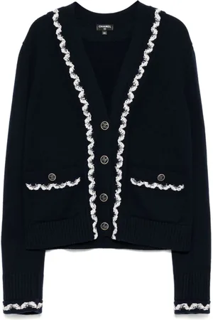 CHANEL Cardigan med flettet udsmykning fra 00