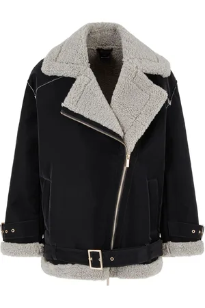 Armani Exchange Jakke med imiteret pelskant og lynlås