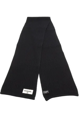 CHANEL Tørklæde med broderet logo fra 1986-1988