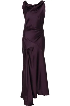 Victoria Beckham Lang asymmetrisk kjole med draperinger