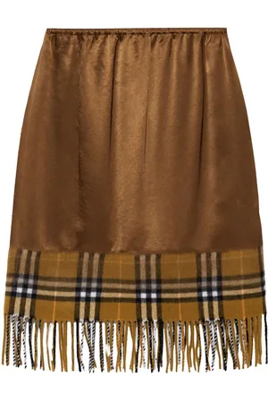 Burberry Ternet tørklæde-nederdel i satin