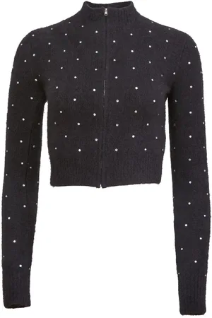 FLEUR DU MAL Cardigan med rhinstens-udsmykning