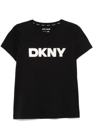 DKNY T-shirt med pailletudsmykket logo