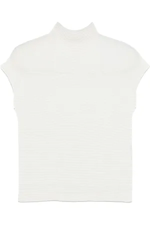Issey Miyake Top med plisseringer