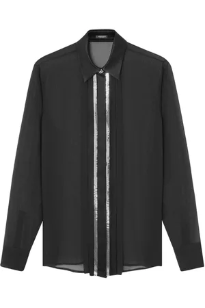 VERSACE Georgette-skjorte i metal-mesh