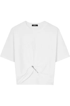 VERSACE T-shirt med logobroderi