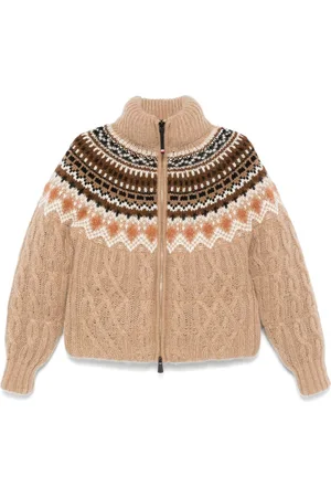 Moncler Dynejakke i mønstret jacquard