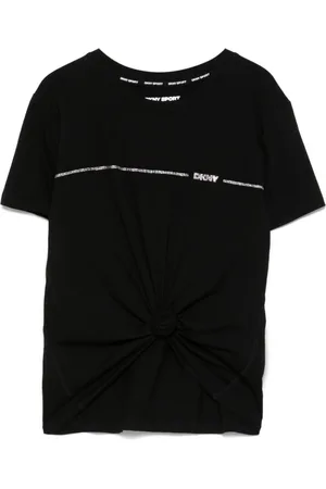 DKNY T-shirt med rhinsten-logo