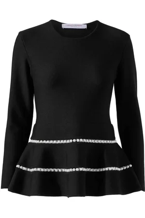 Carolina Herrera Top med perledetalje