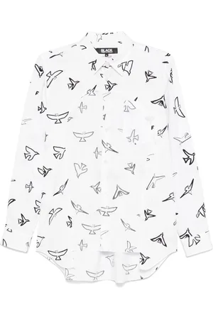 Comme des Garçons Skjorte med fugletryk