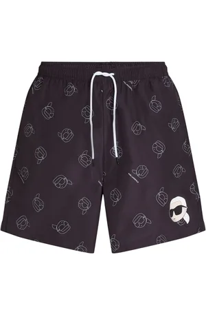 Karl Lagerfeld Ikon badeshorts med heldækkende tryk