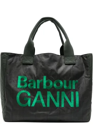 Barbour X Ganni voksbehandlet tote