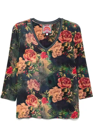 JOHNNY WAS The Janie T-shirt med V-hals
