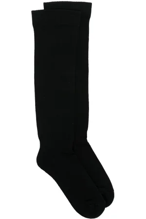 Rick Owens Intarsia-strikkede strømper med logo
