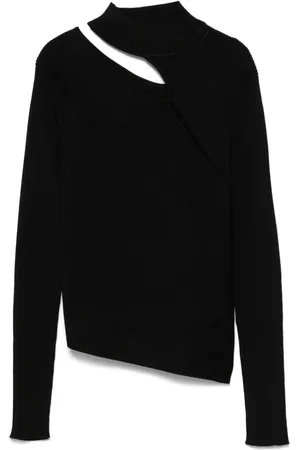 DKNY Sweater med høj hals og udskæringsdetalje