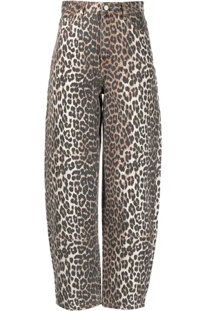 Ganni Jeans med leopardtryk