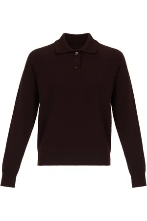 Maison Margiela Ribstrikket top med polokrave