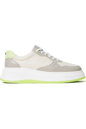 Twin-Set Sneakers i imiteret læder med colourblocking