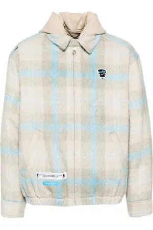 A Bathing Ape Jakke med hætte og imiteret pels