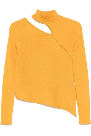 DKNY Ribstrikket sweater med udskæringsdetalje