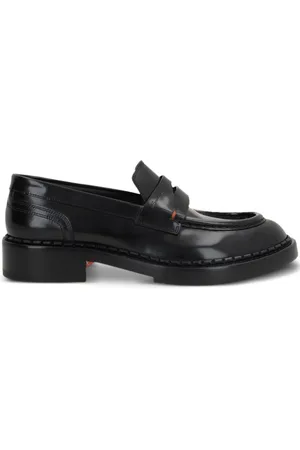 santoni X 10 Corso Como penny-loafers i børstet læder
