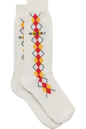 Marni Strømper i intarsiastrik med logo