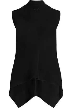 Karl Lagerfeld ærmeløs bluse med rullekrave