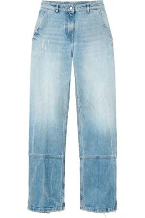 Twin-Set Jeans med brede ben og syningsdetalje