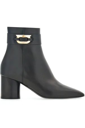 Salvatore Ferragamo Gancini 60mm ankelstøvler i læder