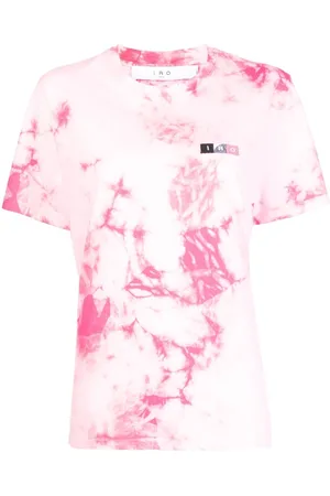 IRO T-shirt med batiktryk og logomærke