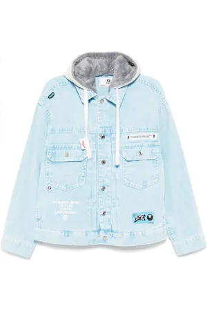 A Bathing Ape Jakke med hætte og måneansigt-logo