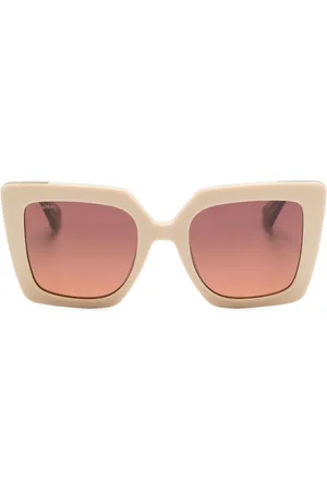 Max Mara Cat eye-solbriller med graveret logo