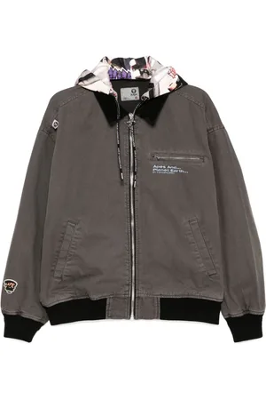 A Bathing Ape Jakke med hætte og graffiti-logotryk