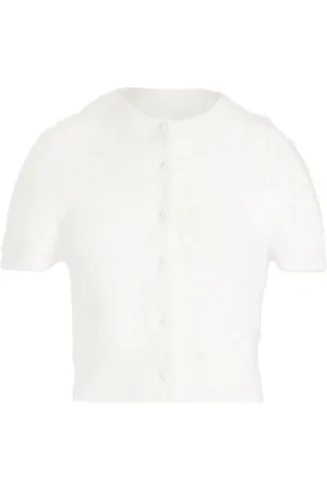 Maison Margiela Cropped cardigan med korte ærmer