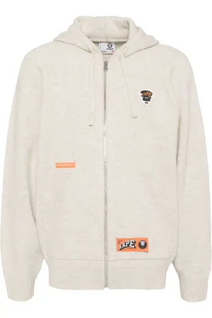 A Bathing Ape Cardigan med måneskive-logo og lynlås