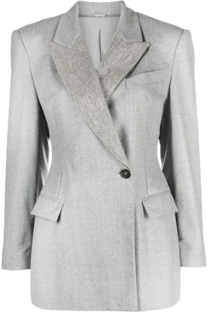 Brunello Cucinelli Enkeltradet blazer med knaplukning