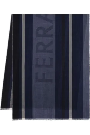 Salvatore Ferragamo Maxi-stribet tørklæde i jacquard